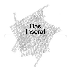 Das Inserat Das Inserat